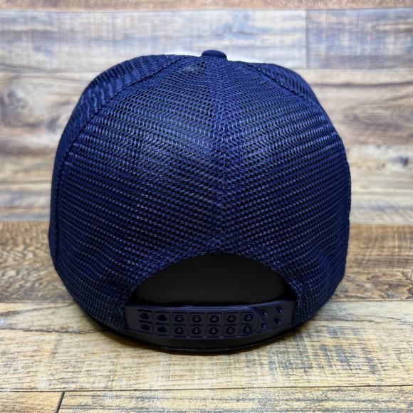 Schlitz Mens Trucker Hat Navy Snapback Defunct Milwaukee Beer Pale Lager Cap - Picture 5 of 8